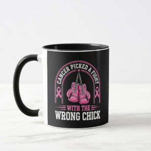 Caneca Laço Rosa Conscientização do Câncer de Mama Luta R
