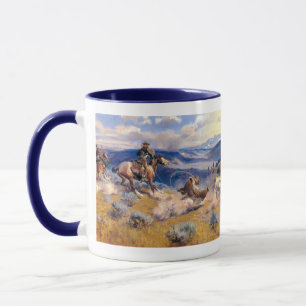 Caneca Laços de Charles M. Russell e Cavalo rápido (191