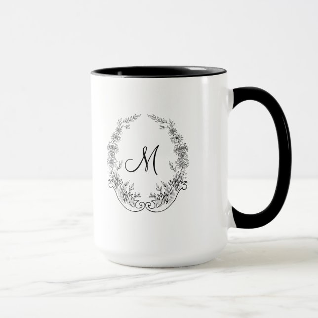 Caneca Lady Black Monograma Ringer 15oz (Direita)