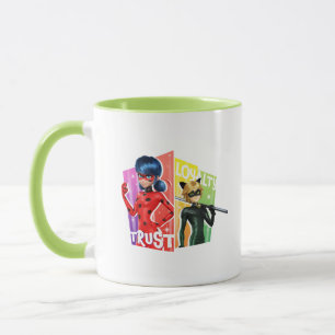 Caneca Ladybug e Cat Noir   Confiança e lealdade