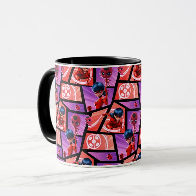 Caneca Ladybug e padrão Tikki (Frente Esquerda)