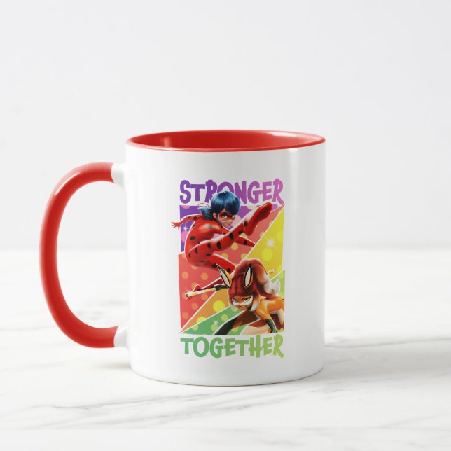 Caneca Ladybug & Rena Rouge | Mais Fortes Juntos (Esquerda)