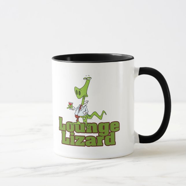 Caneca lagarto de salão cartoon (Direita)