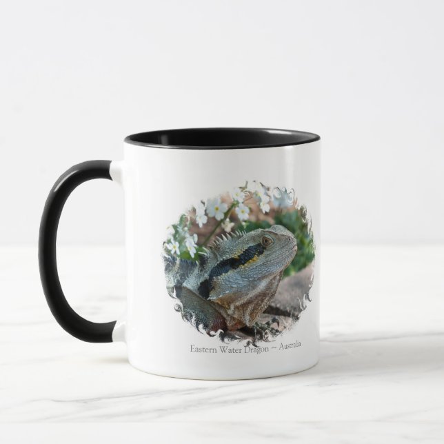 Caneca Lagarto Dragão de Água Oriental Cauteloso (Esquerda)