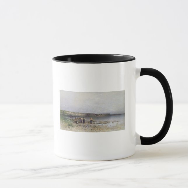 Caneca Lago Balaton com a costa de Akarattya, 1885 (Direita)