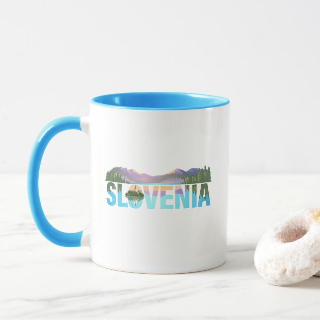 Caneca Lago Bled Eslovênia Europa (Com Donut)