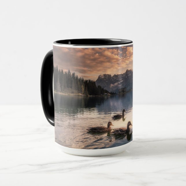 Caneca Lago Misurina|Dolomites, Itália (Frente Esquerda)