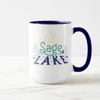 Caneca Lago Retro Sage 15oz Mug