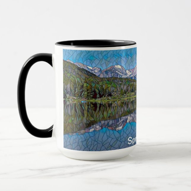 Caneca Lago Sprague no Parque Nacional de Rocky Mountain (Esquerda)