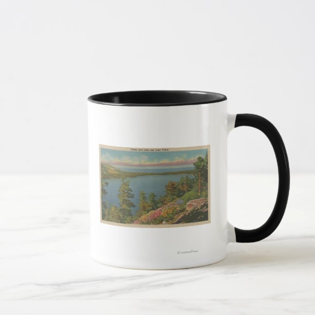 Caneca Lago Tahoe, CA - Lago Folha Fallen e Lago Tahoe (Direita)