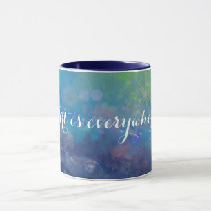 Caneca lagoa de lírio abstrato impressionista