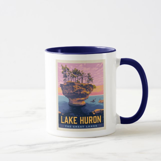 Caneca Lagos excelente | Lago Huron (Direita)