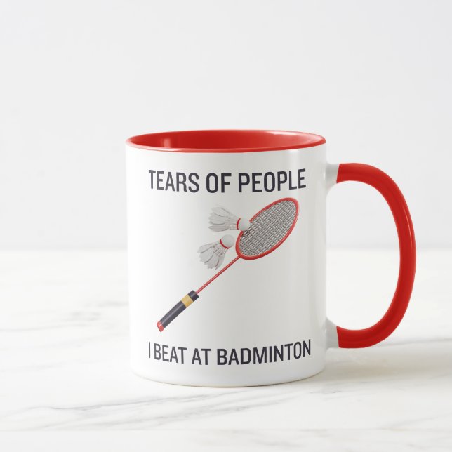 Caneca Lágrimas das Pessoas em Badminton (Direita)