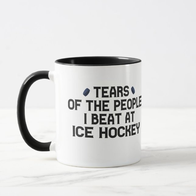Caneca Lágrimas Das Pessoas Que Eu Bato No Hockey Engraça (Esquerda)