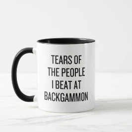Caneca Lágrimas das Pessoas que Eu Derroto no Gamão Diver
