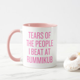 Caneca Lágrimas das Pessoas que eu espanco no Rummikub