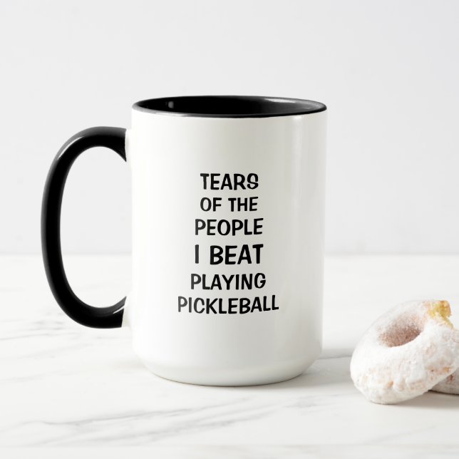 Caneca Lágrimas das Pessoas que eu venho jogando piclebal (Com Donut)