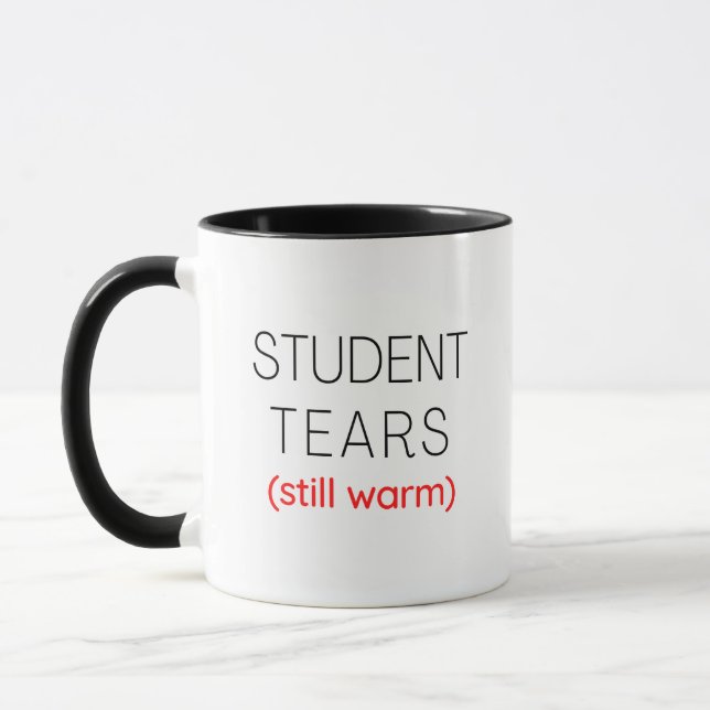 Caneca Lágrimas de Aluno Ainda Quentes Presente Divertido (Esquerda)