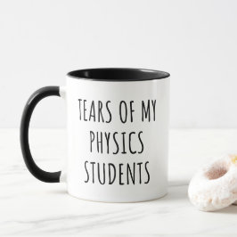Caneca Lágrimas de meus alunos de física Engraçados Profe