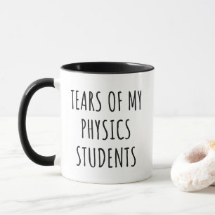 Caneca Lágrimas de meus alunos de física Engraçados Profe