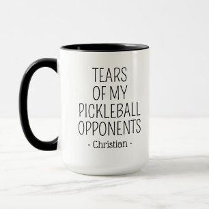 Caneca Lágrimas de meus oponentes de Pickleball