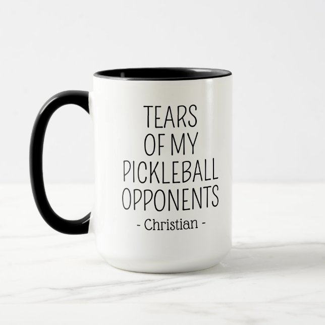 Caneca Lágrimas de meus oponentes de Pickleball (Esquerda)