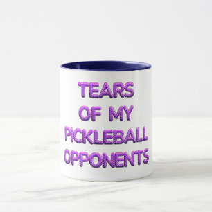 Caneca Lágrimas de meus oponentes de Pickleball Design