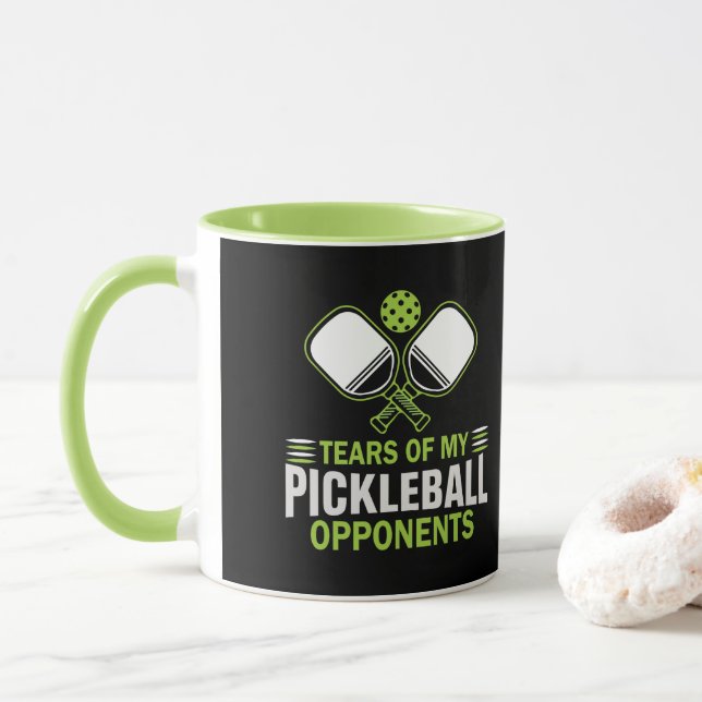 Caneca Lágrimas de meus oponentes do Pickleball (Com Donut)