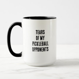 Caneca Lágrimas De Meus Opositores De Pickleball Engraçad