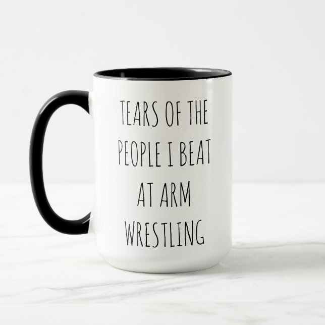 Caneca "Lágrimas de pessoas que eu venci no pulso" (Esquerda)