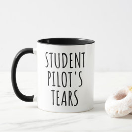 Caneca Lágrimas de Pilotos Estudantes Humor de Aviação En