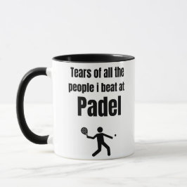 Caneca Lágrimas de todas as pessoas que eu batia no Padel
