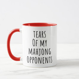 Caneca Lágrimas Divertidas dos Meus Oponentes de Mahjong