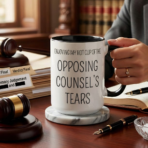 Caneca Lágrimas do Advogado Adversário Escritório de Advo