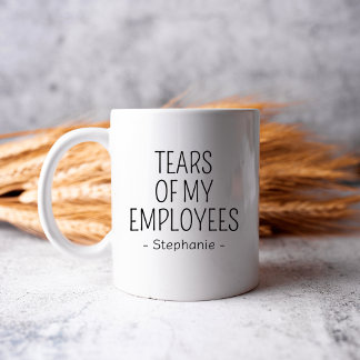 Caneca Lágrimas do meu Colaborador de Escritórios de Aniv