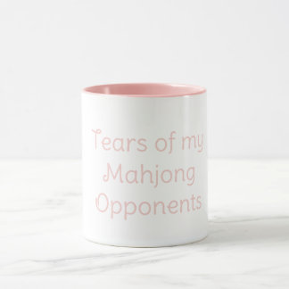 Caneca Lágrimas dos Meus Adversários de Mahjong Engraçada