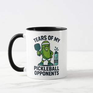 Caneca Lágrimas dos Meus Adversários de Pickleball Engraç