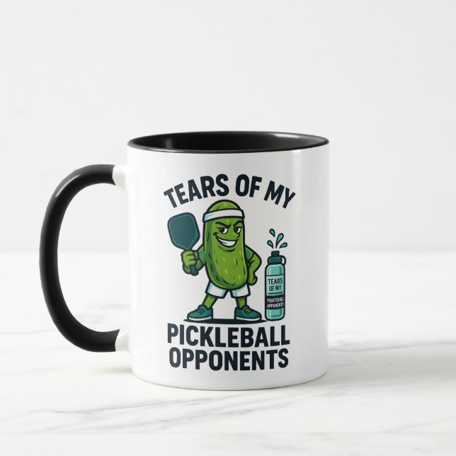 Caneca Lágrimas dos Meus Adversários de Pickleball Engraç (Esquerda)