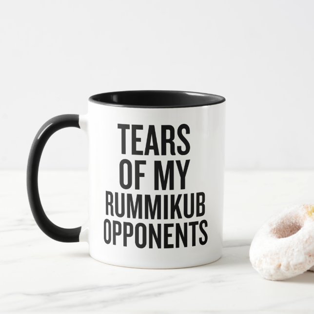 Caneca Lágrimas Dos Meus Adversários De Rummikub (Com Donut)