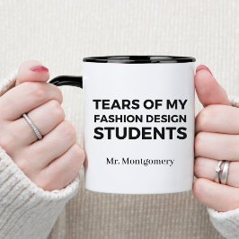 Caneca Lágrimas dos meus alunos de Design de moda Engraça