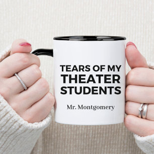 Caneca Lágrimas dos Meus Alunos de Teatro Professor de Te