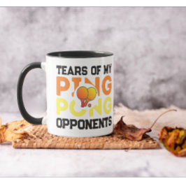 Caneca Lágrimas Dos Meus Opositores Ping Pong Texto Negra