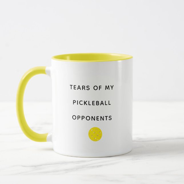 Caneca Lágrimas engraçadas dos meus adversários de pickle (Esquerda)