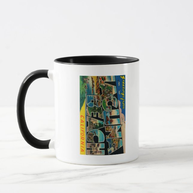 Caneca Laguna Beach, Califórnia - Cenas com Letras Grande (Esquerda)