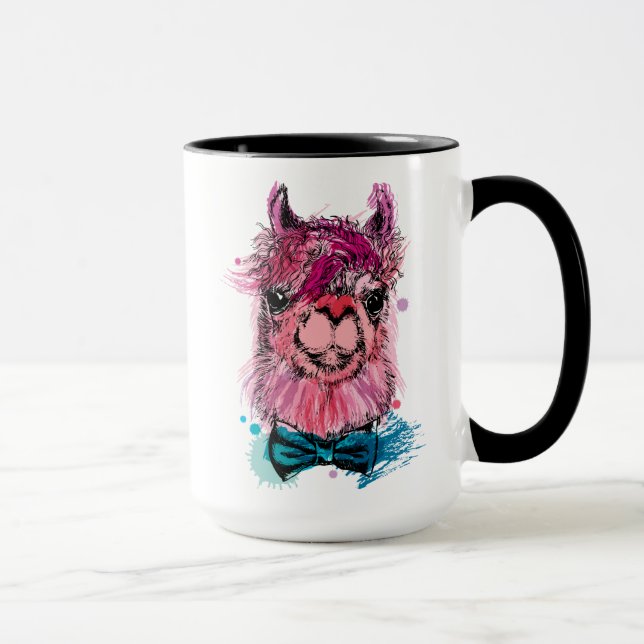 Caneca Lama cor-de-rosa bonito (Direita)
