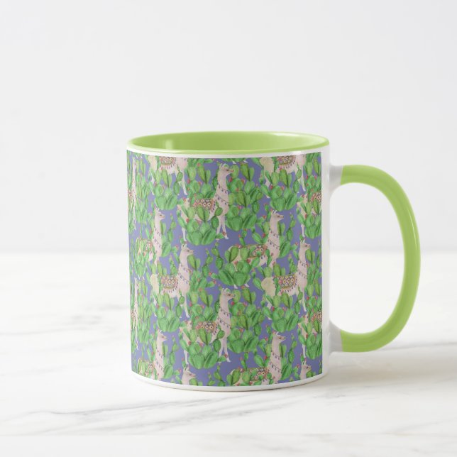Caneca Lama da aguarela & teste padrão de Catus (Direita)