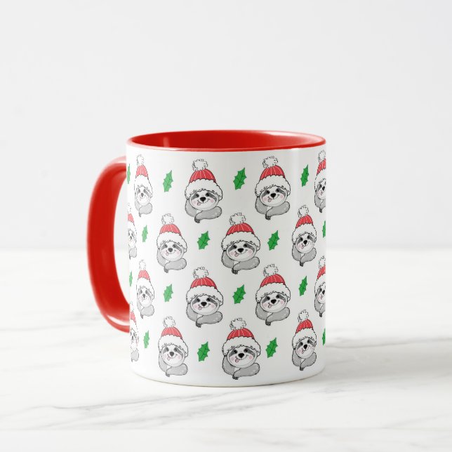 Caneca Lama de Natal Bonita (Frente Esquerda)