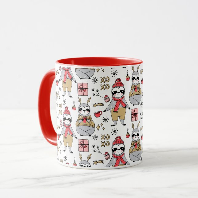 Caneca Lama de Natal Bonita (Frente Esquerda)