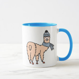 Caneca Lamas no teste padrão de esqui dos chapéus & dos