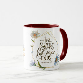 Caneca Lamentações 3:22 Seu Amor Fiel Nunca Termina